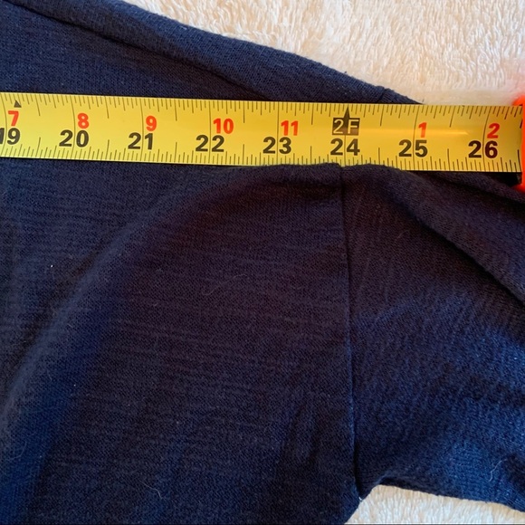 Aeropostale Size large Women’s Black Knit Open Front Cardigan Navy - Picture 8 of 8